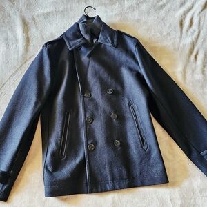 Express Men's Classic Black Peacoat